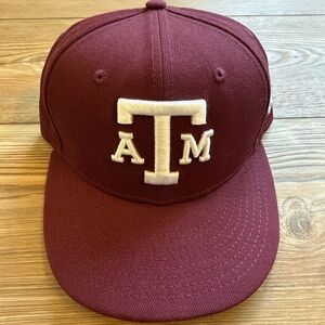 New Era Maroon and White Texas A&M Embroidered Logo Hat